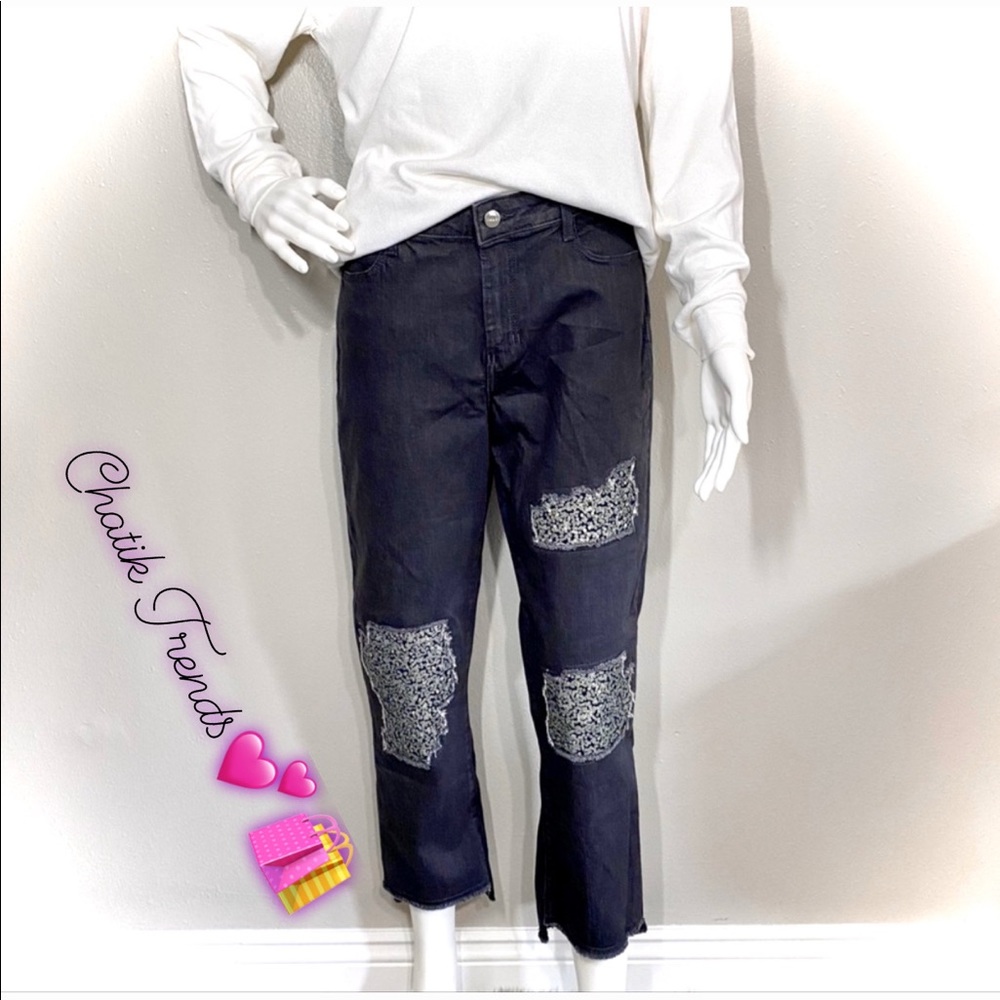 jean short straight boot / light black /size 29-31